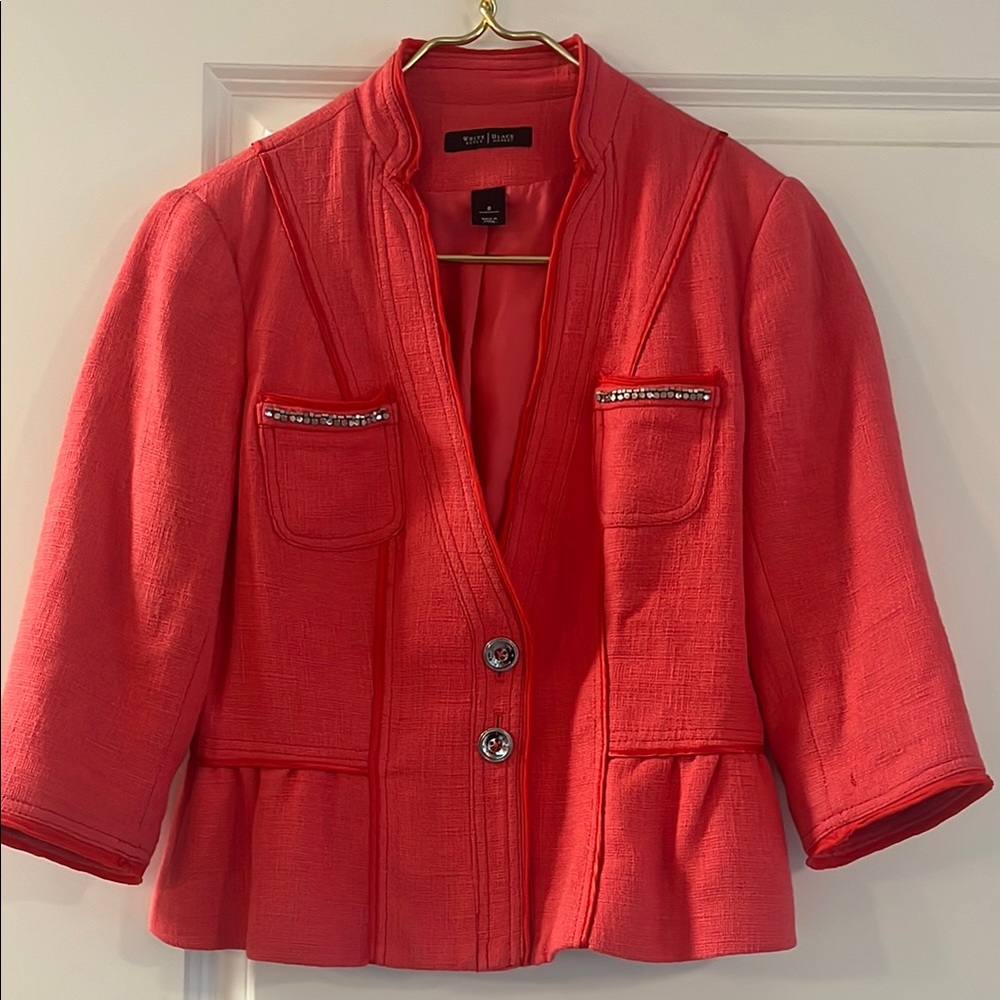 White House Black Market Chic Red Women's Jacket
